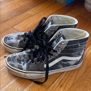 Vans Marble High-Top Sneakers in Black and Gray